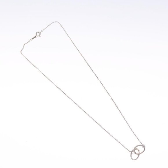 TIFFANY&Co. Double Loop Necklace Ag925 Silver Auth am7913 - Picture 2 of 16
